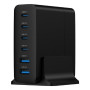 CHARGER USB UNIVERSAL 6P 75W/TA-UC-2A4C-PD75-01-BK GEMBIRD