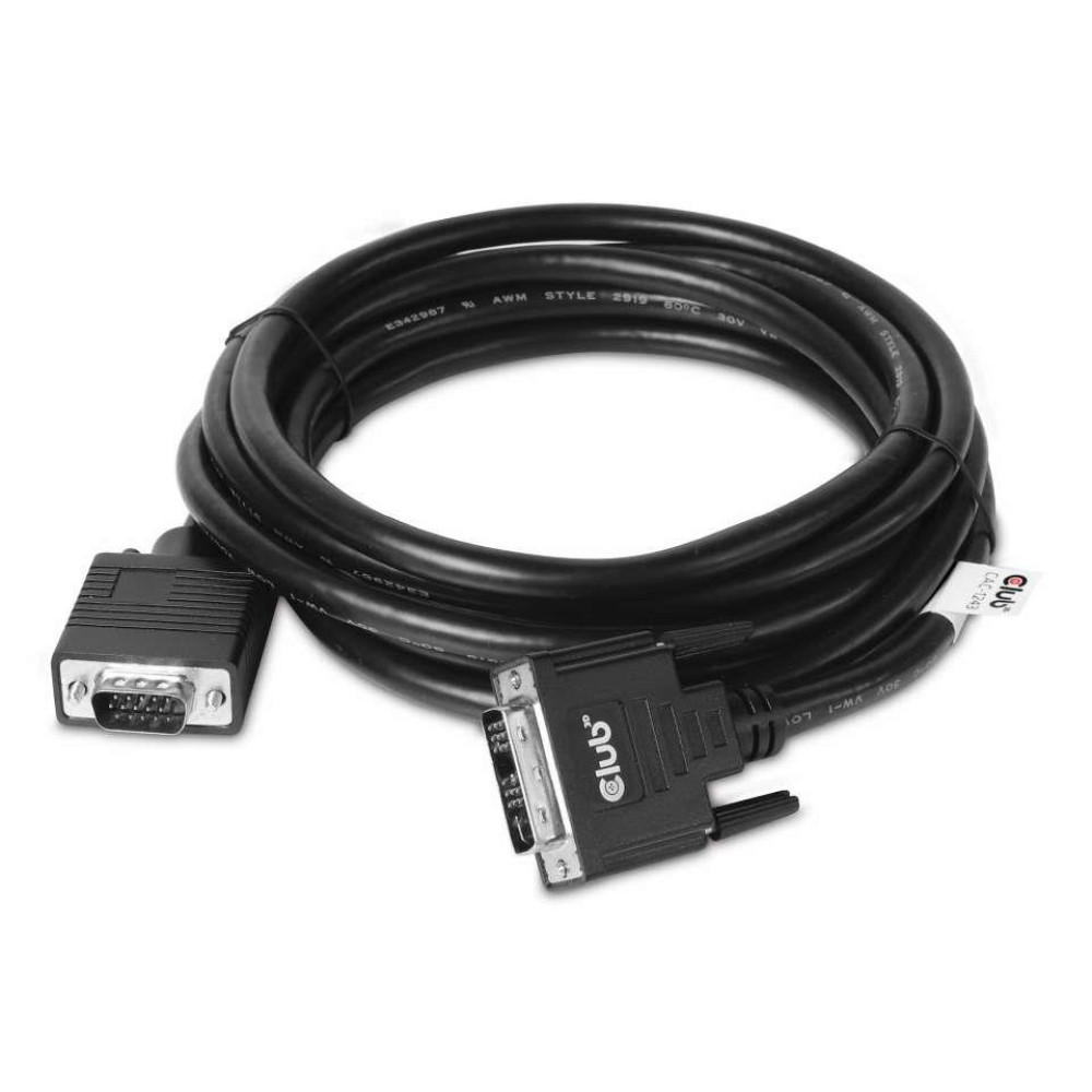 CABLE DVI-A TO VGA 3M/M/M CAC-1243 CLUB3D CABLE DVI-A TO VGA 3M/M/M CAC-1243 CLUB3D
