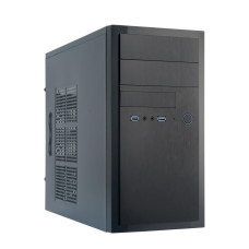 Case, CHIEFTEC, MiniTower, MicroATX, Colour Black, HT-01B-OP