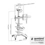 TV SET ACC FLOOR STAND 37-70/WHITE TVS-70T-02-W GEMBIRD