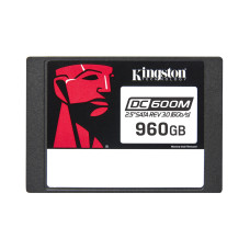 SSD, KINGSTON, DC600M, 960 GB, 1752xTBW rating, MTBF 2000000 h, Read speed 560 MB/s, Write speed 530 MB/s, Serial ATA III, 2.5, SEDC600M/960G