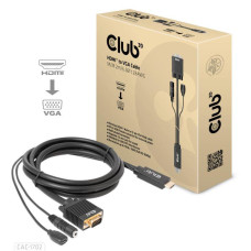 CABLE HDMI TO VGA 2M/M/M CAC-1712 CLUB3D CABLE HDMI TO VGA 2M/M/M CAC-1712 CLUB3D