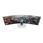 Monitor, SAMSUNG, Odyssey OLED G9 G93SC, 49, Gaming/Curved, Panel OLED, 5120x1440, 32:9, 240Hz, 0.03 ms, Height adjustable, Tilt, Colour Silver, LS49CG934SUXEN