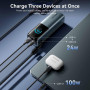 POWER BANK USB 20000MAH 165W/GRAY TFT DISPLAY FKFH0 VENTION