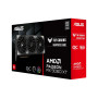 Graphics Card, ASUS, AMD Radeon RX 9060 XT, 16 GB, GDDR6, 128 bit, PCIE 5.0 16x, Triple slot Fansink, 1xHDMI, 2xDisplayPort, TUF-RX9060XT-O16G-GAMING