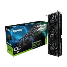 Graphics Card, PALIT, NVIDIA GeForce RTX 5070, 12 GB, GDDR7, 192 bit, PCIE 5.0 16x, Triple slot Fansink, NE75070S19K9-GB2050S