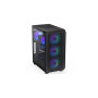 Case, ENDORFY, Arx 500 ARGB, MidiTower, Case product features Transparent panel, Not included, ATX, MicroATX, MiniITX, Colour Black, EY2A011