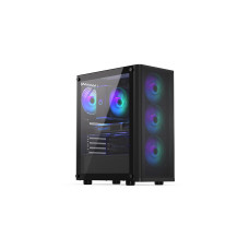 Case, ENDORFY, Ventum 200 ARGB, MidiTower, Case product features Transparent panel, Not included, ATX, MicroATX, MiniITX, Colour Black, EY2A014