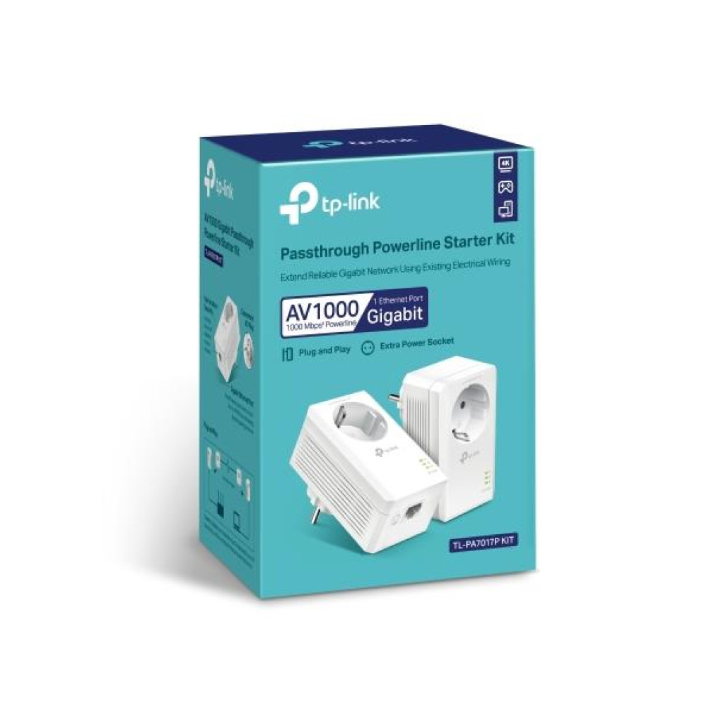 NET POWERLINE ADAPTER 1000MBPS/TL-PA7017P KIT TP-LINK NET POWERLINE ADAPTER 1000MBPS/TL-PA7017P KIT TP-LINK