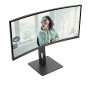 LCD Monitor, AOC, 34 , 3440 x 1440 pixels, UltraWide Quad HD, Native aspect ratio 21:9, LED, Curved, CU34P3CV