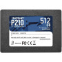 SSD, PATRIOT, P210, 512GB, SATA 3.0, Write speed 430 MBytes/sec, Read speed 520 MBytes/sec, 2,5, TBW 240 TB, P210S512G25