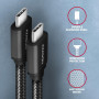 CABLE USB-C TO USB-C 2M 60W/BLACK BUCM3-CM20AB AXAGON