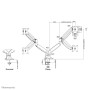 MONITOR ACC DESK MOUNT/10-32 NM-D750DWHITE NEOMOUNTS