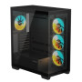 Case, GIGABYTE, GB-C500P ST, MidiTower, Case product features Transparent panel, ATX, MicroATX, MiniITX, Colour Black, GB-C500PST