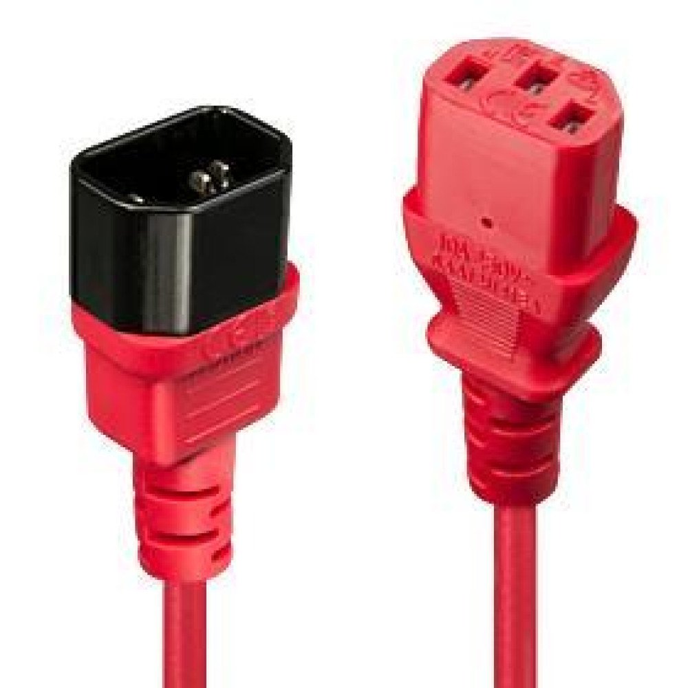 CABLE POWER IEC EXTENSION 2M/RED 30478 LINDY CABLE POWER IEC EXTENSION 2M/RED 30478 LINDY