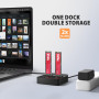 SSD ACC DOCK STATION USB-C/2XM.2 NVME ADSA-M2C22L AXAGON