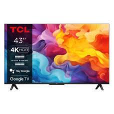 TV Set, TCL, 43, 4K/Smart, 3840x2160, Wireless LAN, Bluetooth, Google TV, 43V6B