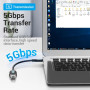 CABLE USB3.1C MALE TO A FEMALE/0.15M BLACK CCVBB VENTION