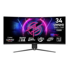 LCD Monitor, MSI, 34 , 3440 x 1440 pixels, Native aspect ratio 21:9, LCD, MPG346CQRFX24