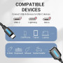 CABLE USB2.0C MALE TO A FEMALE/0.15M BLACK CCSBB VENTION