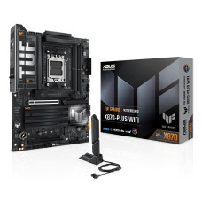 Mainboard, ASUS, AMD X870, SAM5, ATX, Memory DDR5, Memory slots 4, 2xPCI-Express 4.0 16x, 1xPCI-Express 5.0 16x, 4xM.2, 1xHDMI, 1xUSB 2.0, 7xUSB 3.2, 2xUSB-C, 1xRJ45, 5xAudio port, TUFGAMINGX870-PLUSWIFI