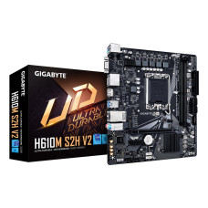 Mainboard, GIGABYTE, Intel H610, LGA1700, Micro-ATX, Memory DDR5, Memory slots 2, 1xPCI-Express 3.0 1x, 1xPCI-Express 4.0 16x, 1xM.2, 1x15pin D-sub, 1xHDMI, 2xDisplayPort, 4xUSB 2.0, 2xUSB 3.2, 1xPS/2, 1xRJ45, 3xAudio port, H610MS2HV21.0