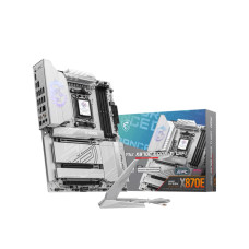 Mainboard, MSI, AMD X870E, SAM5, ATX, Memory DDR5, Memory slots 4, 3xPCI-Express 16x, 4xM.2, 1xHDMI, 1xAudio-In, 1xAudio-Out, 4xUSB 2.0, 5xUSB 3.2, 3xUSB-C, 1xOptical S/PDIF, 1xRJ45, MPGX870EEDGETIWIFI