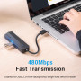 I/O HUB USB2.0 3PORT/0.15M CHPBB VENTION