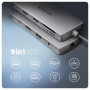 I/O HUB USB-C 9IN1 5GBPS/0.2M HMC-8HLSA AXAGON