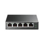 Switch, TP-LINK, 5x10Base-T / 100Base-TX, PoE ports 4, TL-SF1005LP