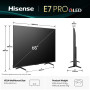 TV Set, HISENSE, 65 , 4K Ultra HD, 3840 x 2160 pixels, Flat, 16:9, QLED Pro, 65E7QPRO