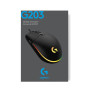 MOUSE USB OPTICAL G203/WHITE 910-005797 LOGITECH