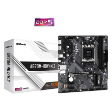 Mainboard, ASROCK, AMD A620, SAM5, Micro-ATX, Memory DDR5, Memory slots 2, 2xPCI-Express 3.0 1x, 1xPCI-Express 4.0 16x, 2xM.2, 1xHDMI, 1xDisplayPort, 2xUSB 2.0, 2xUSB 3.2, 1xUSB-C, 1xRJ45, 3xAudio port, A620M-HDV/M.2