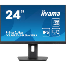 LCD Monitor, IIYAMA, 23.8, Business, Panel IPS, 1920x1080, 16:9, 100Hz, Matte, 1 ms, Speakers, Swivel, Pivot, Height adjustable, Tilt, XUB2493HSU-B6