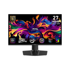 Monitor, MSI, MAG 271QP QD-OLED X24, 26.5, Gaming, Swivel, Pivot, Height adjustable, Tilt, Matte, Panel QD-OLED, 2560x1440, 16:9, 240 ??, 0.03 ms, Colour Black, MAG271QPQDOLEDX24