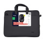 NB CASE BOLOGNA 16 +MOUSE SET/BLACK 24988 TRUST
