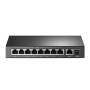 Switch, TP-LINK, Desktop/pedestal, 9x10Base-T / 100Base-TX, PoE+ ports 8, TL-SF1009P