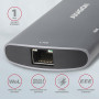I/O HUB USB-C 6IN1 SATA M.2/0.18M HMC-6M2 AXAGON