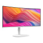 LCD Monitor, MSI, MODERN MD342CQPW, 34, Business/Curved/21 : 9, Swivel, Pivot, Height adjustable, Tilt, Matte, Panel VA, 3440x1440, 21:9, 120Hz, 5 ms, Speakers, Colour White, MODERNMD342CQPW