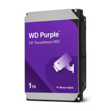 HDD, WESTERN DIGITAL, Purple, 1TB, SATA 3.0, 64 MB, 5400 rpm, 3,5, WD10PURZ