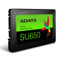 SSD, ADATA, SU650, 256GB, SATA 3.0, 3D NAND, Write speed 450 MBytes/sec, Read speed 520 MBytes/sec, 2,5, TBW 140 TB, MTBF 2000000 hours, ASU650SS-256GT-R