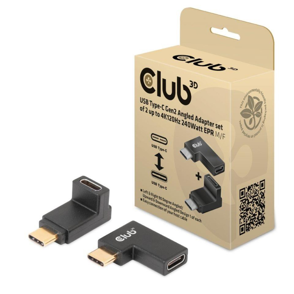 I/O ADAPTER USB-C ANGLED SET/CAC-1528 CLUB3D I/O ADAPTER USB-C ANGLED SET/CAC-1528 CLUB3D