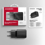 MOBILE CHARGER WALL USB 30W/2PORT BLACK ACU-PQ30 AXAGON