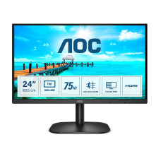 LCD Monitor, AOC, 24B2XHM2, 23.8, Panel VA, 1920x1080, 16:9, 75Hz, 4 ms, Tilt, Colour Black, 24B2XHM2