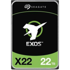 HDD, SEAGATE, Exos X22, 22TB, SATA, 512 MB, 7200 rpm, Discs/Heads 10/20, ST22000NM001E