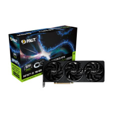 Graphics Card, PALIT, NVIDIA GeForce RTX 4070 Ti SUPER, 16 GB, GDDR6X, 256 bit, PCIE 4.0 16x, Triple slot Fansink, 1xHDMI, 3xDisplayPort, NED47TSS19T2-1043S