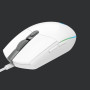 MOUSE USB OPTICAL G203/WHITE 910-005797 LOGITECH