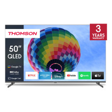 TV Set, THOMSON, 50, 4K/Smart, QLED, 3840x2160, Wireless LAN, Bluetooth, Google TV, Black, 50QG4S14 TV Set, THOMSON, 50, 4K/Smart, QLED, 3840x2160, Wireless LAN, Bluetooth, Google TV, Black, 50QG4S14