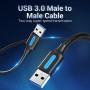 CABLE USB3.0 MALE TO MALE/3M BLACK CONBI VENTION