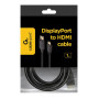 CABLE DISPLAY PORT TO HDMI 1M/CC-DP-HDMI-1M GEMBIRD